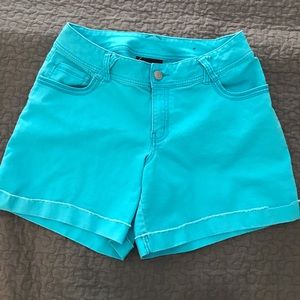 Lane Bryant Teal Denim Shorts Size 14